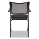 Alera Eikon Series Stacking Mesh Guest Chair, 20.86" X 24.01" X 33.07", Black Seat, Black Back, Black Base, 2/carton