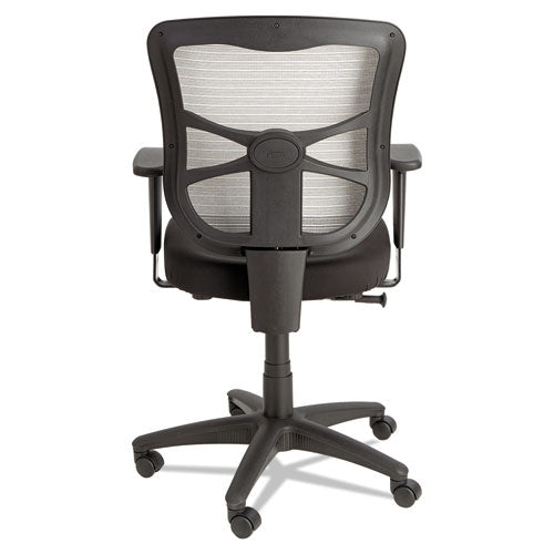 Alera Elusion Series Mesh Mid-back Swivel/tilt Chair, Supports 275lb, 17.9" To 21.8" Seat, Black Seat, White Back, Black Base