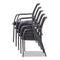 Alera Mesh Guest Stacking Chair, 26" X 25.6" X 36.2", Black Seat, Black Back, Black Base