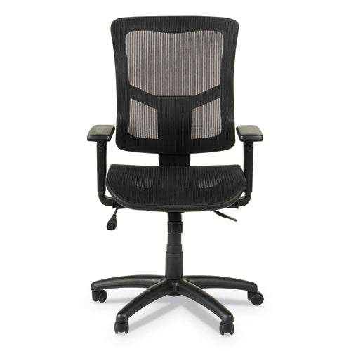 Alera Elusion Ii Series Suspension Mesh Mid-back Synchro Seat Slide Chair, Supports 275 Lb, 18.11" To 20.35" Seat, Black