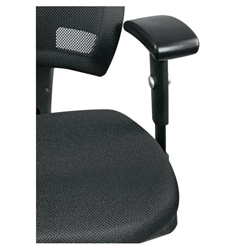 Alera Epoch Series Fabric Mesh Multifunction Chair, Supports Up To 275 Lb, 17.63" To 22.44" Seat Height, Black