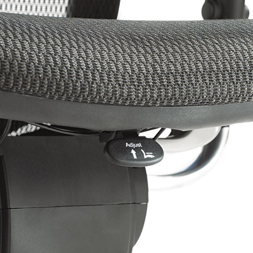 Alera Eq Series Ergonomic Multifunction Mid-back Mesh Chair, Supports Up To 250 Lb, Black Seat/back, Aluminum Base