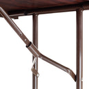 Wood Folding Table, Rectangular, 71.88w X 29.88d X 29.13h, Mahogany