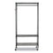 Wire Shelving Garment Rack, 40 Garments, 48w X 18d X 75h, Black