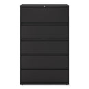 Lateral File, 5 Legal/letter/a4/a5-size File Drawers, Black, 42" X 18.63" X 67.63"