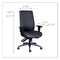 Alera Wrigley Series High Performance High-back Multifunction Task Chair, Supports 275 Lb, 18.7" To 22.24" Seat Height, Black