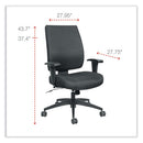 Alera Wrigley Series High Performance Mid-back Synchro-tilt Task Chair, Supports 275 Lb, 17.91" To 21.88" Seat Height, Black