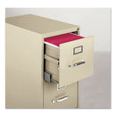 Economy Vertical File, 4 Letter-size File Drawers, Putty, 15" X 25" X 52"