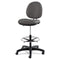 Alera Interval Series Swivel Task Stool, Supports 275 Lb, 23.93" To 34.53" Seat Height, Graphite Gray Seat/back, Black Base