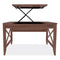 Sit-to-stand Table Desk, 47.25" X 23.63" X 29.5" To 43.75", Modern Walnut