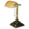 Traditional Banker's Lamp With Usb, 10w X 10d X 15h, Antique Brass