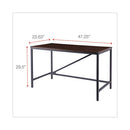 Industrial Series Table Desk, 47.25" X 23.63" X 29.5", Modern Walnut