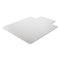 Occasional Use Studded Chair Mat For Flat Pile Carpet, 36 X 48, Lipped, Clear