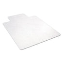 All Day Use Non-studded Chair Mat For Hard Floors, 45 X 53, Wide Lipped, Clear