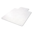 All Day Use Non-studded Chair Mat For Hard Floors, 45 X 53, Wide Lipped, Clear