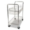 Carry-all Mail Cart, Metal, 1 Shelf, 1 Bin, 34.88" X 18" X 39.5", Silver