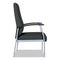 Alera Metalounge Series High-back Guest Chair, 24.6" X 26.96" X 42.91", Black Seat, Black Back, Silver Base