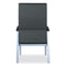 Alera Metalounge Series High-back Guest Chair, 24.6" X 26.96" X 42.91", Black Seat, Black Back, Silver Base