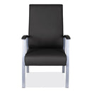 Alera Metalounge Series High-back Guest Chair, 24.6" X 26.96" X 42.91", Black Seat, Black Back, Silver Base