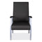 Alera Metalounge Series High-back Guest Chair, 24.6" X 26.96" X 42.91", Black Seat, Black Back, Silver Base