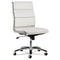 Alera Neratoli Mid-back Slim Profile Chair, Faux Leather, Up To 275 Lb, 18.3" To 21.85" Seat Height, White Seat/back, Chrome