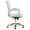 Alera Neratoli Mid-back Slim Profile Chair, Faux Leather, Up To 275 Lb, 18.3" To 21.85" Seat Height, White Seat/back, Chrome