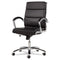 Alera Neratoli Mid-back Slim Profile Chair, Faux Leather, Supports Up To 275 Lb, Black Seat/back, Chrome Base