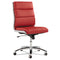 Alera Neratoli Mid-back Slim Profile Chair, Faux Leather, Supports Up To 275 Lb, Red Seat/back, Chrome Base