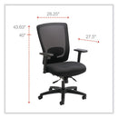 Alera Envy Series Mesh Mid-back Multifunction Chair, Supports Up To 250 Lb, 17" To 21.5" Seat Height, Black