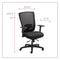 Alera Envy Series Mesh Mid-back Multifunction Chair, Supports Up To 250 Lb, 17" To 21.5" Seat Height, Black