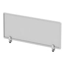 Polycarbonate Privacy Panel, 47w X 0.5d X 18h, Silver/clear