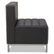 Alera Qub Series Armless L Sectional, 26.38w X 26.38d X 30.5h, Black