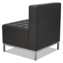 Alera Qub Series Armless L Sectional, 26.38w X 26.38d X 30.5h, Black