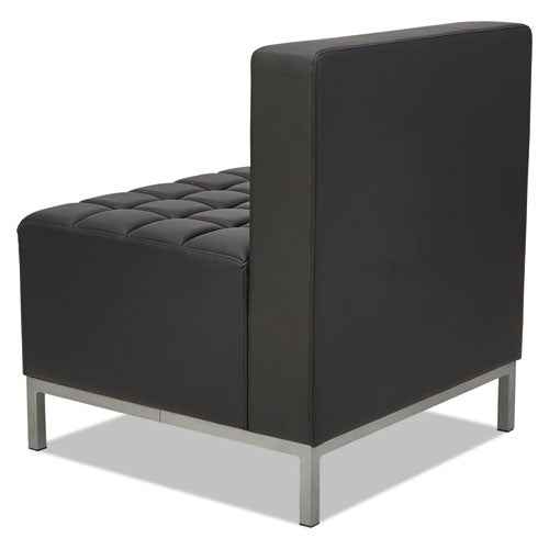 Alera Qub Series Armless L Sectional, 26.38w X 26.38d X 30.5h, Black