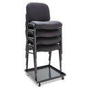 Alera Continental Series Stacking Chairs, Supports Up To 250 Lb, 19.68" Seat Height, Black, 4/carton