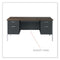 Double Pedestal Steel Desk, 60" X 30" X 29.5", Mocha/black