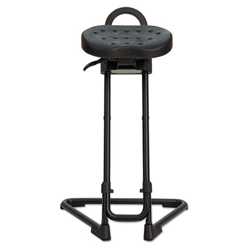 Alera Ss Series Sit/stand Adjustable Stool, Supports Up To 300 Lb, Black