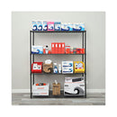 All-purpose Wire Shelving Starter Kit, Four-shelf, 60w X 18d X 72h, Black Anthracite Plus