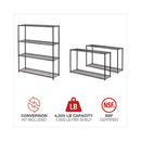 All-purpose Wire Shelving Starter Kit, Four-shelf, 60w X 18d X 72h, Black Anthracite Plus