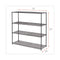 Ba Plus Wire Shelving Kit, Four-shelf, 72w X 24d X 72h, Black Anthracite Plus