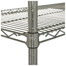 Nsf Certified Industrial Four-shelf Wire Shelving Kit, 36w X 18d X 72h, Silver