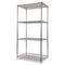 Nsf Certified Industrial Four-shelf Wire Shelving Kit, 36w X 24d X 72h, Silver