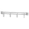Hook Bars For Wire Shelving, Four Hooks, 18" Deep, Silver, 2 Bars/pack