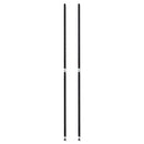 Stackable Posts For Wire Shelving, 36 "high, Black, 4/pack
