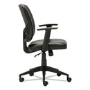 Alera Everyday Task Office Chair, Bonded Leather Seat/back, Supports Up To 275 Lb, 17.6" To 21.5" Seat Height, Black