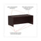 Alera Valencia Series Straight Front Desk Shell, 71" X 35.5" X 29.63", Mahogany