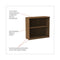 Alera Valencia Series Bookcase,two-shelf, 31.75w X 14d X 29.5h, Modern Walnut