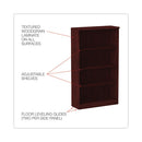 Alera Valencia Series Bookcase, Four-shelf, 31.75w X 14d X 54.88h, Mahogany