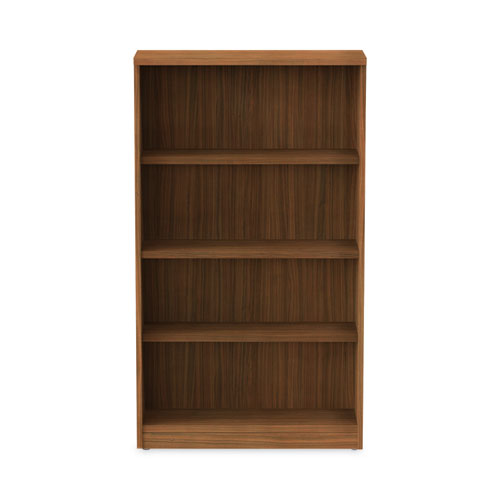 Alera Valencia Series Bookcase, Four-shelf, 31.75w X 14d X 54.88h, Modern Walnut