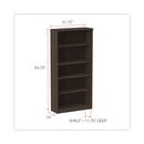 Alera Valencia Series Bookcase, Five-shelf, 31.75w X 14d X 64.75h, Espresso